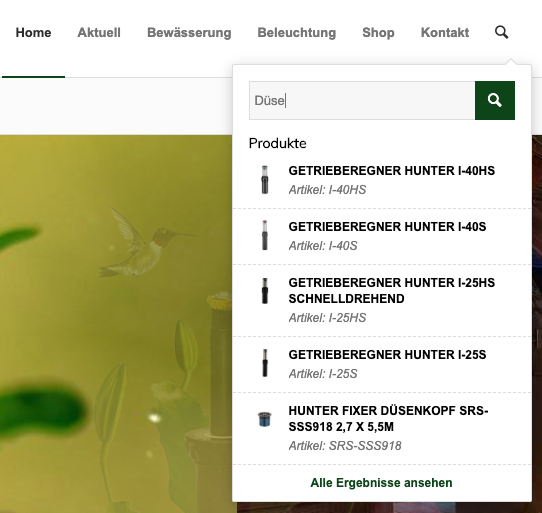 Enfold-Suche