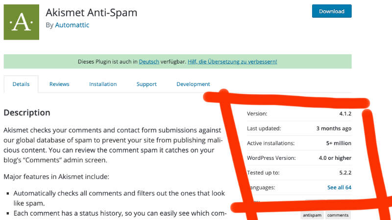 Infos zu WordPress Plgins