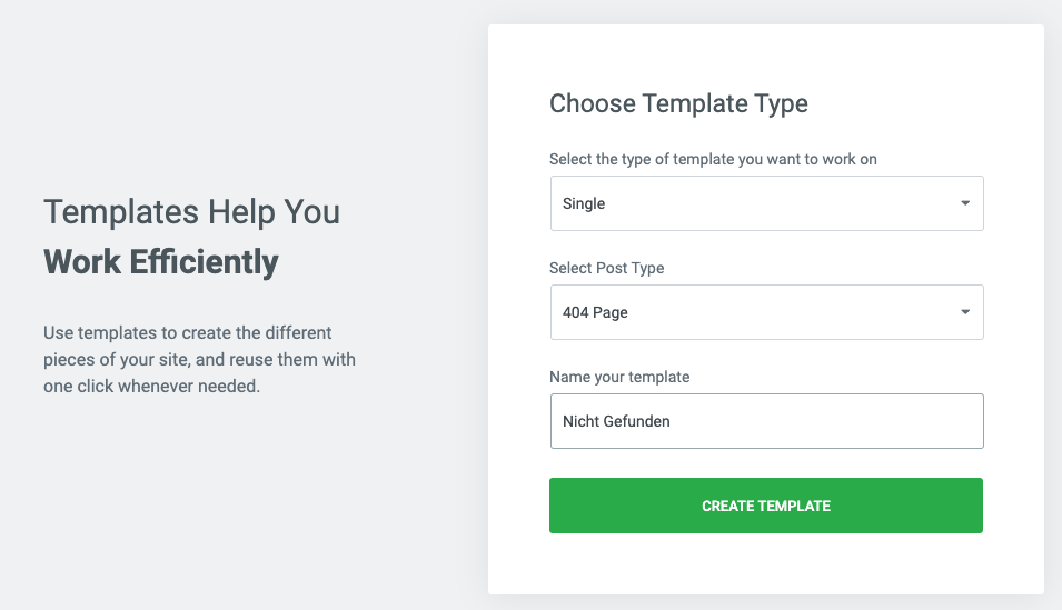 404 Template Anlegen