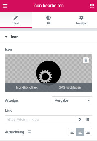 Icon im Widget