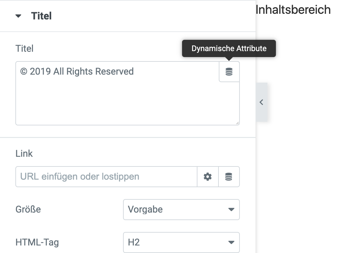 Dynamische Attribute