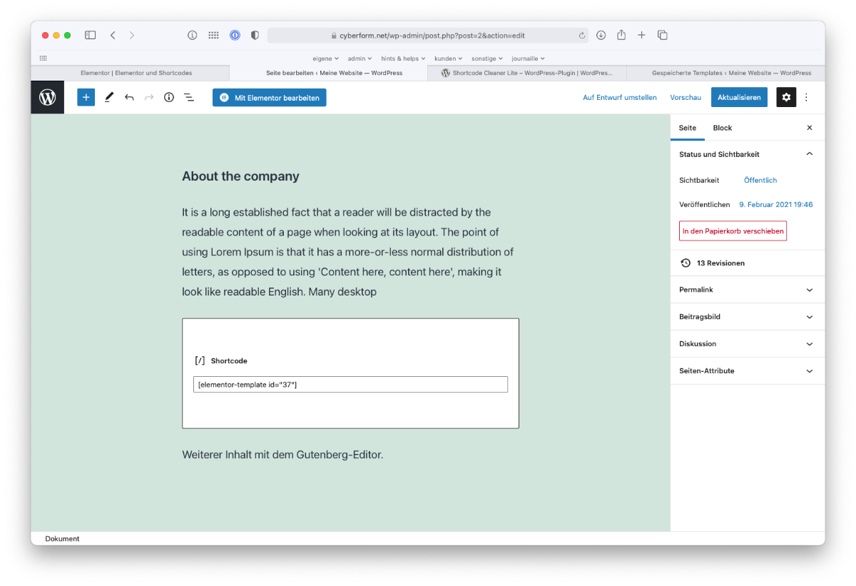 Elementor.Gutenberg