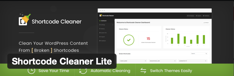 ShortCode Cleaner Lite
