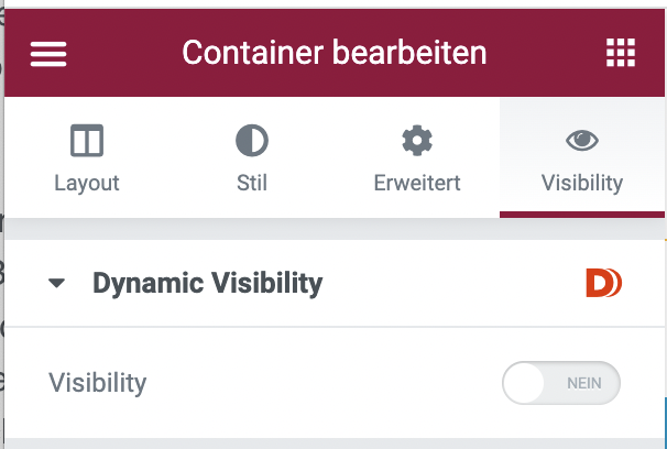 Dynamic Visibility