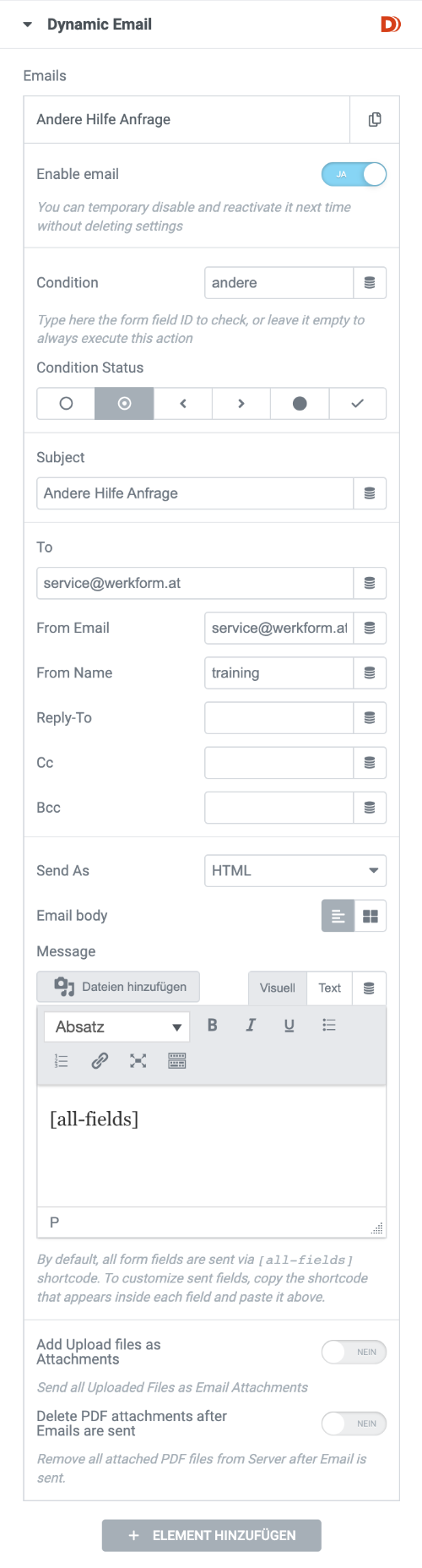 Dynamic E-Mail