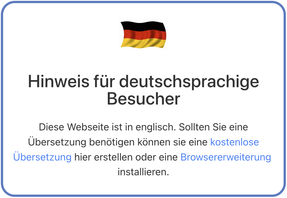 Hinweis Deutsch
