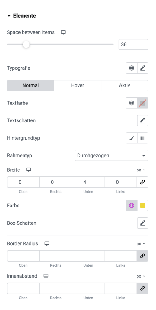 GestaltungsOptionen