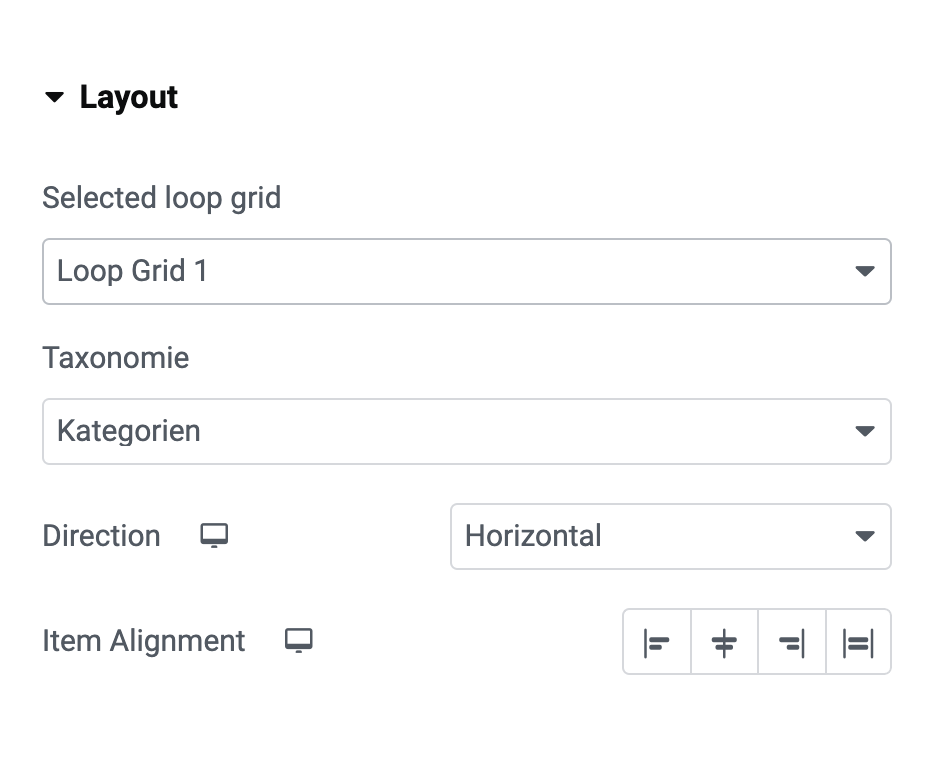 Taxonomy Filter Layout