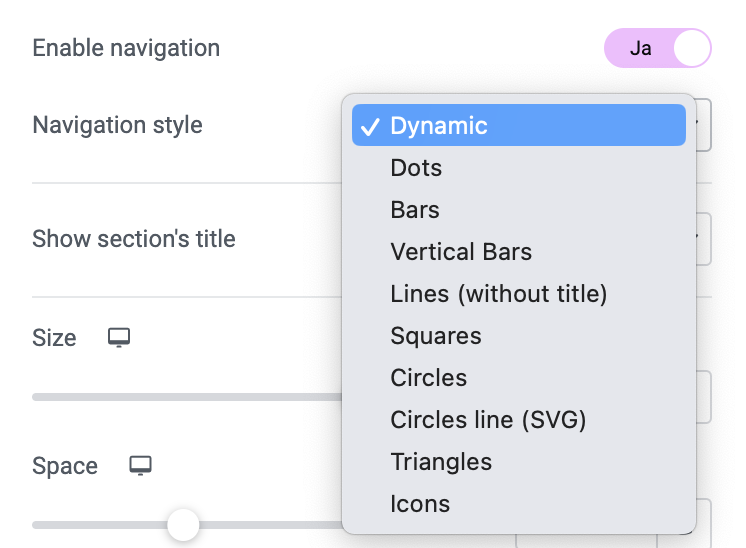 Scroll Snap Navigation Styles