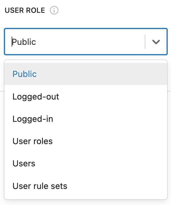 Block Visibility User Role
