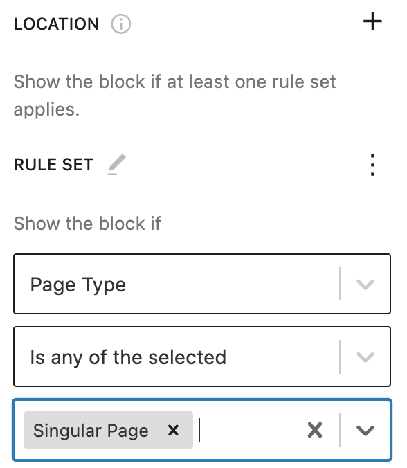 Control location