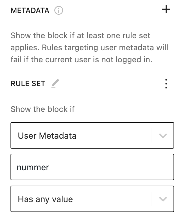 Visibility Control Metadata