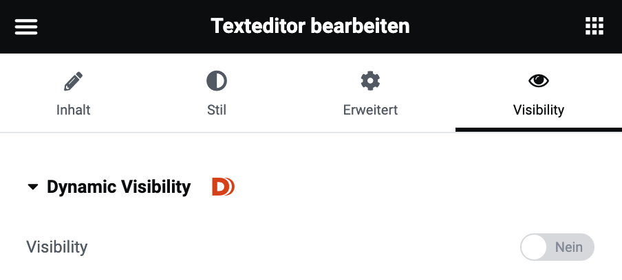 Dynamic Visibility on