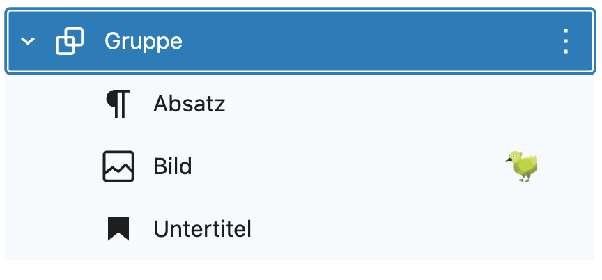 WordPress Gruppen Optionen
