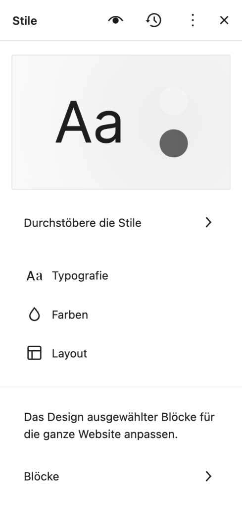 WordPress Stile Sidebar