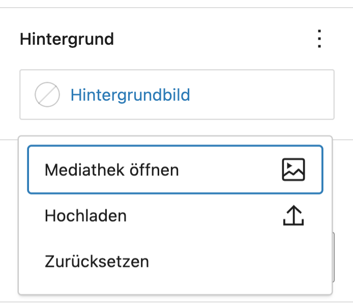 WordPRess Zeile Hintergrundbild
