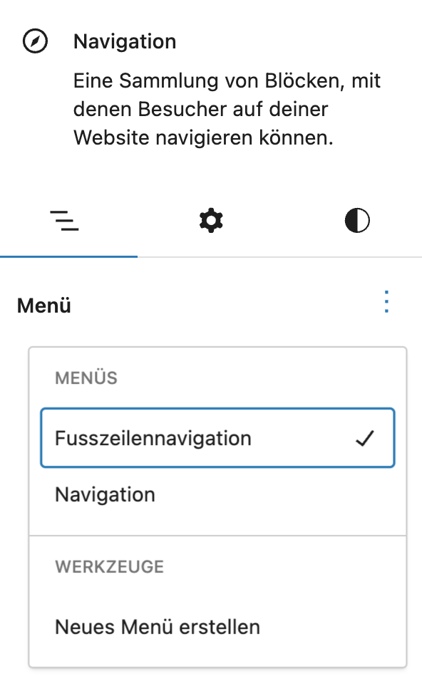 WordPress Navigation Menu