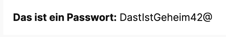 Passwortanzeige