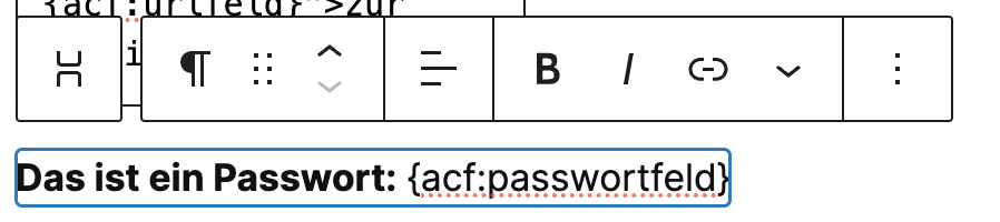 acf passwortfeld