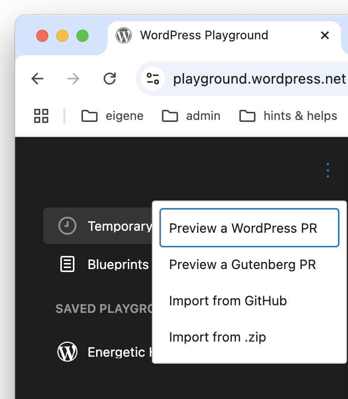 Import Playground