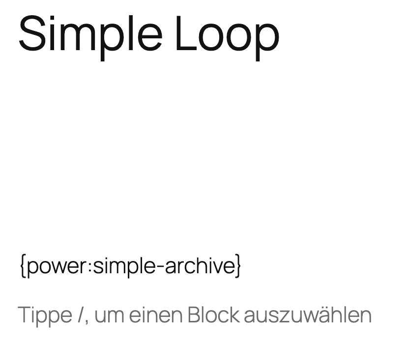Powershortcode im Backend