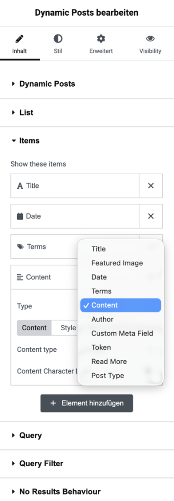 dynamic Post List