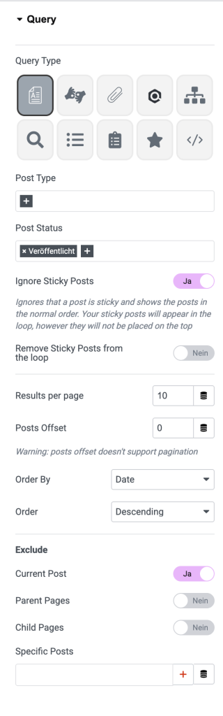Dynamic Posts Query
