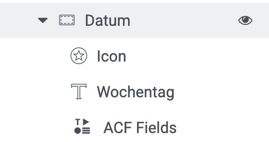 Container zur Datumsanzeige