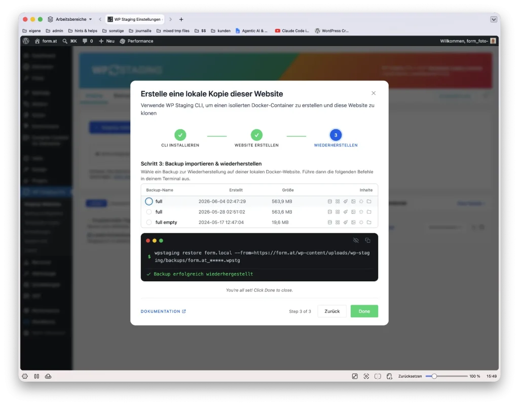 Backup Restore