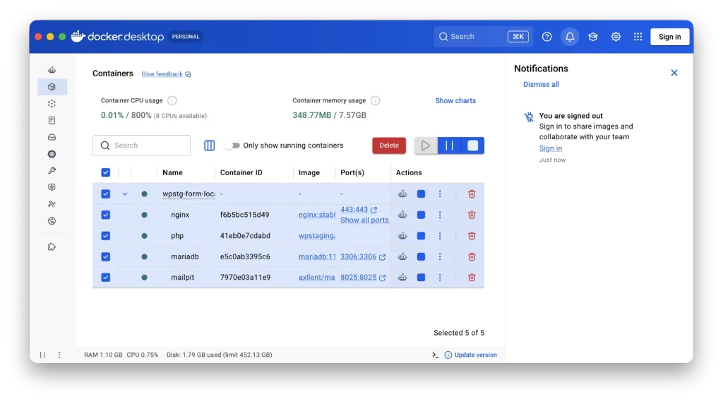 Docker Desktop